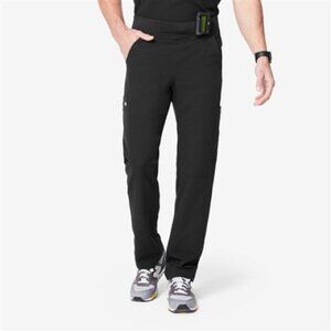 Figs Men's Axim Cargo Scrub Pants Size L Black
